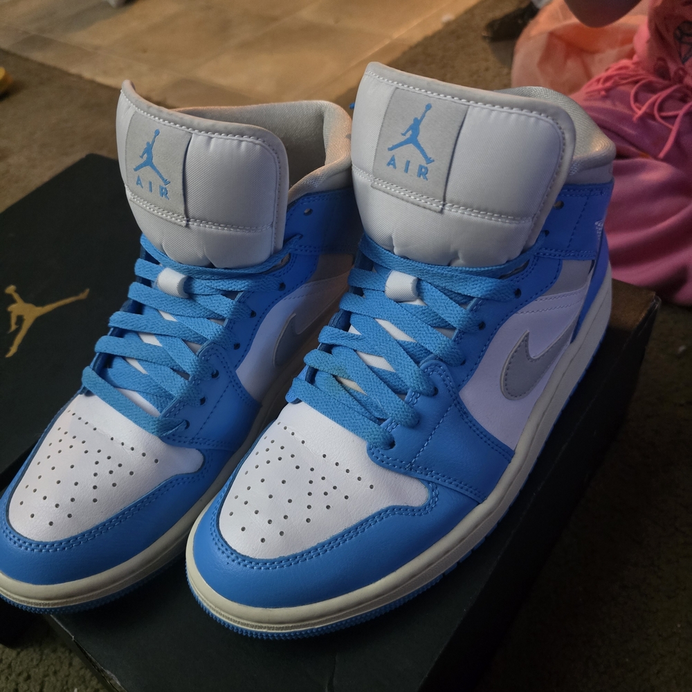 Jordan 1 Mid Dark Powder Blue/Neutral Grey